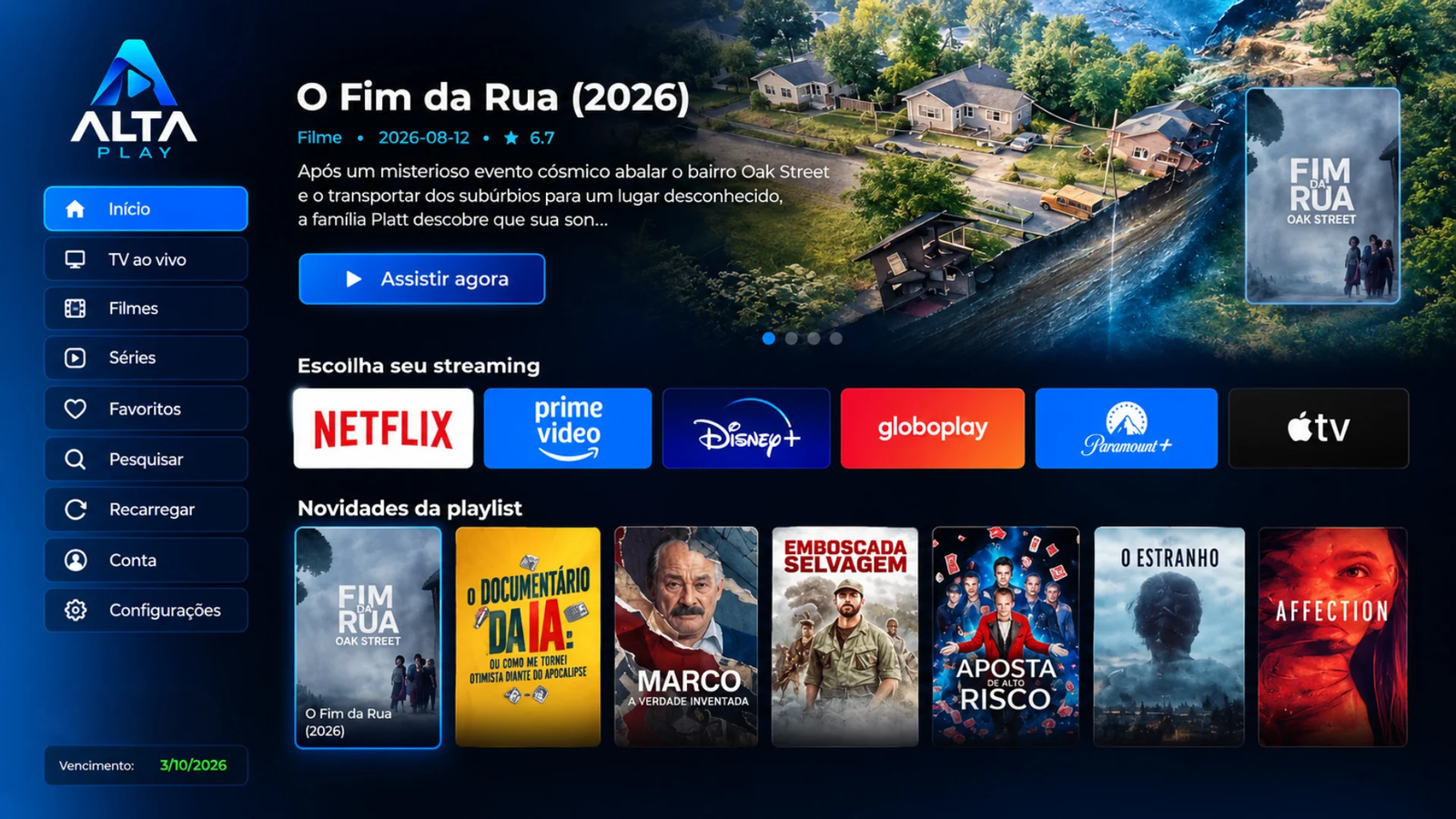 Alta Play, aplicativo para Roku desenvolvido sob medida